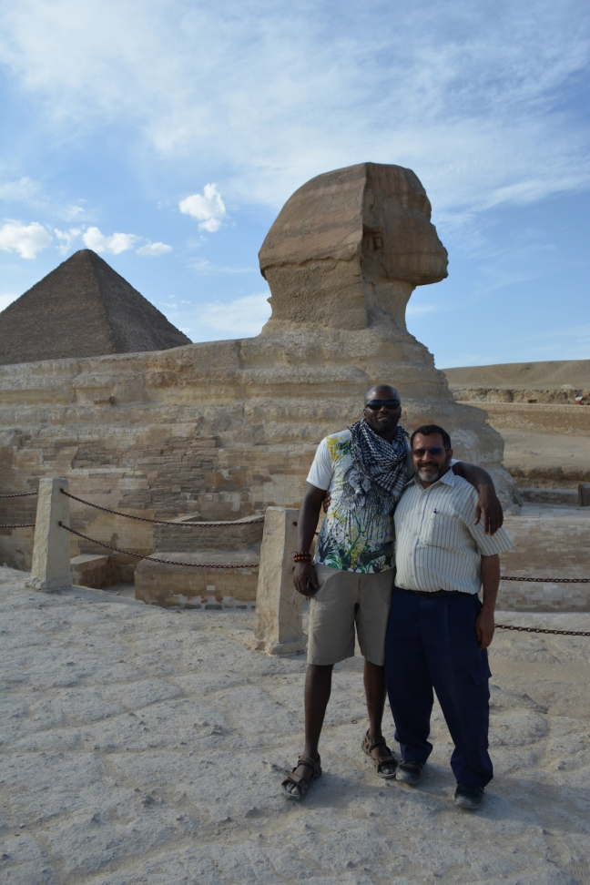 The Spinx, Matthew and our guide Othman #Sphinx